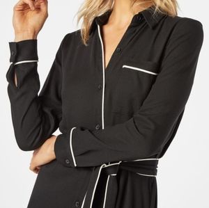 Shirt Dress with Contrast Trim (JustFab)